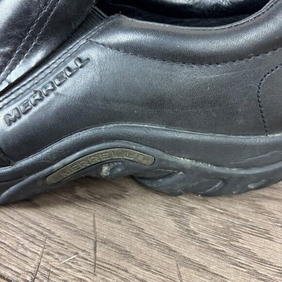 Merrell Jungle Moc Midnight Slip On Shoes Women's 10.5 Black Leather Loafers - Picture 14 of 16